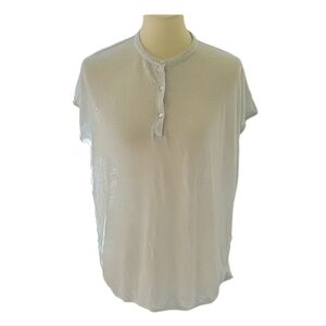 Eileen Fisher White Organic Linen Top Tunic Shirt Women's S